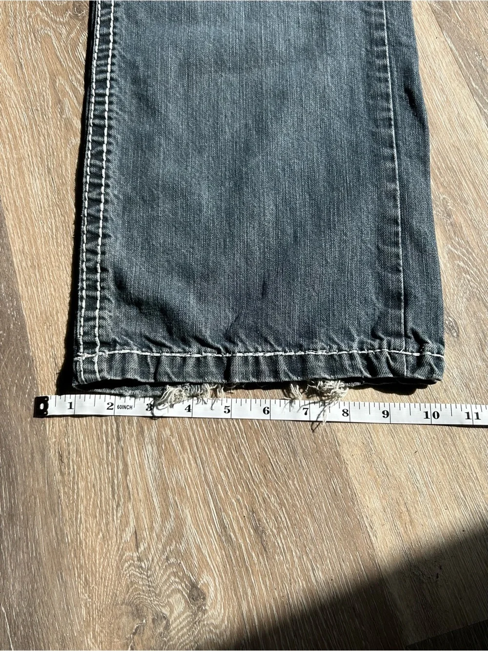 True Religion Men's Washed Black-Blue Relaxed Jeans